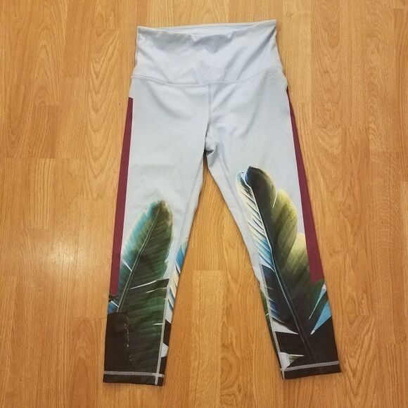 Zella Pure Crop Vision Print Active Leggings sz Sm - Picture 3 of 8